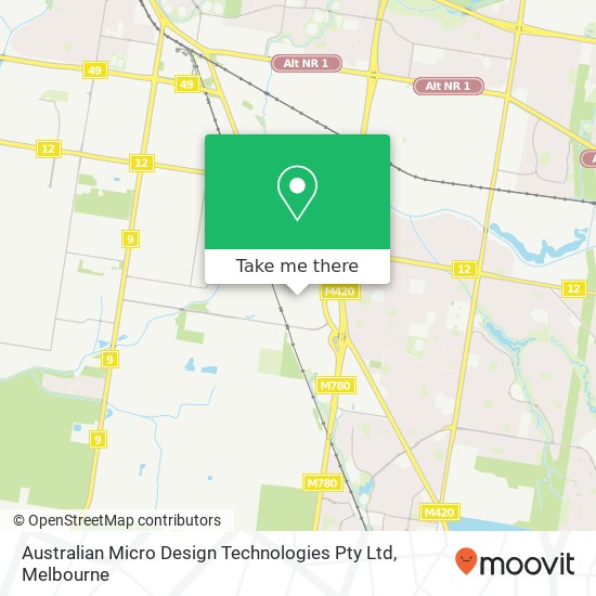 Mapa Australian Micro Design Technologies Pty Ltd