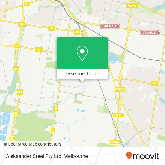 Aleksander Steel Pty Ltd map