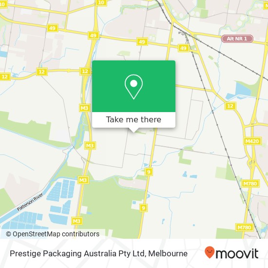 Prestige Packaging Australia Pty Ltd map