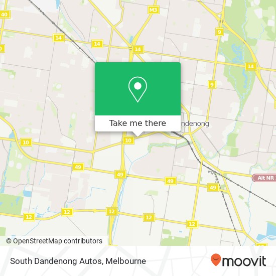 South Dandenong Autos map