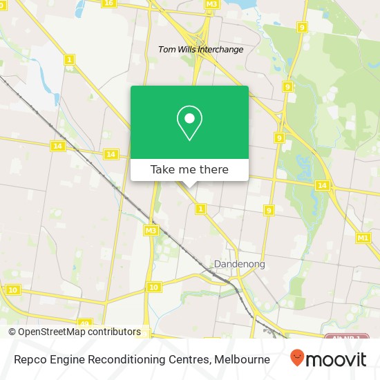 Repco Engine Reconditioning Centres map