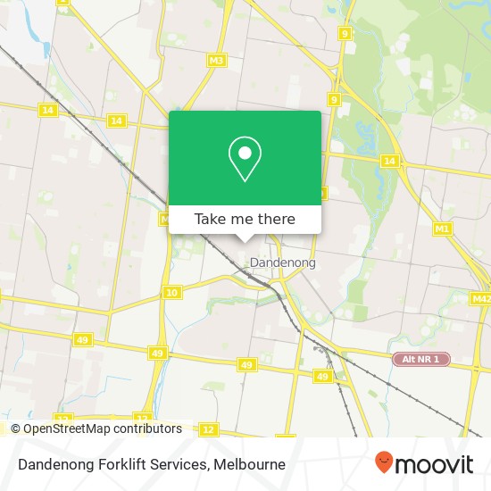 Dandenong Forklift Services map