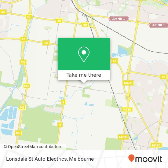 Mapa Lonsdale St Auto Electrics