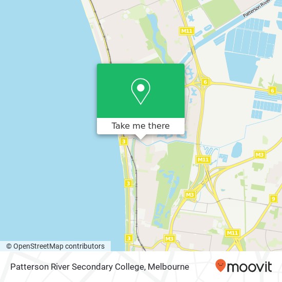 Mapa Patterson River Secondary College