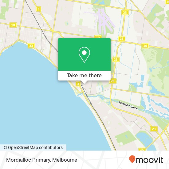 Mordialloc Primary map