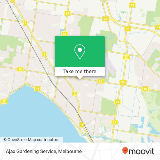 Ajax Gardening Service map