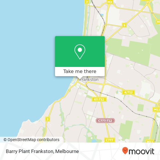 Mapa Barry Plant Frankston