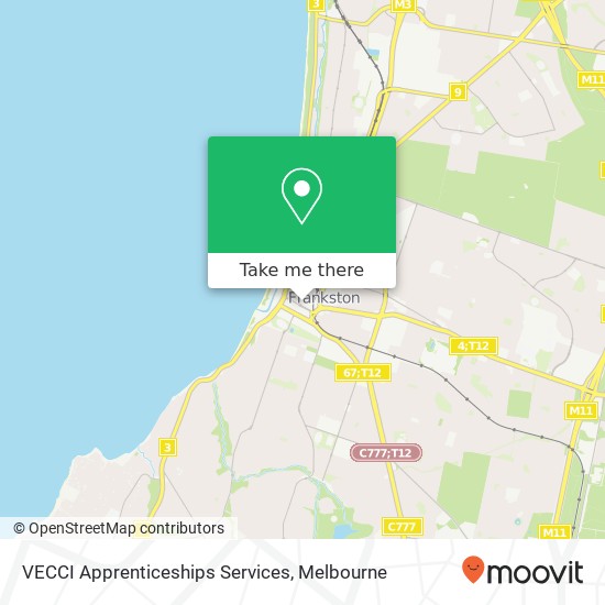 Mapa VECCI Apprenticeships Services