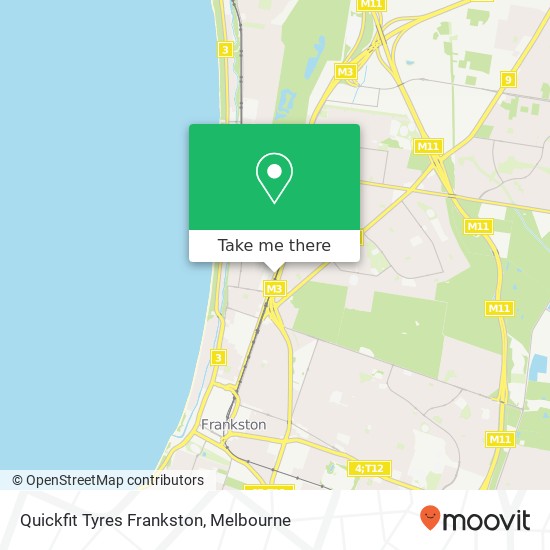 Quickfit Tyres Frankston map