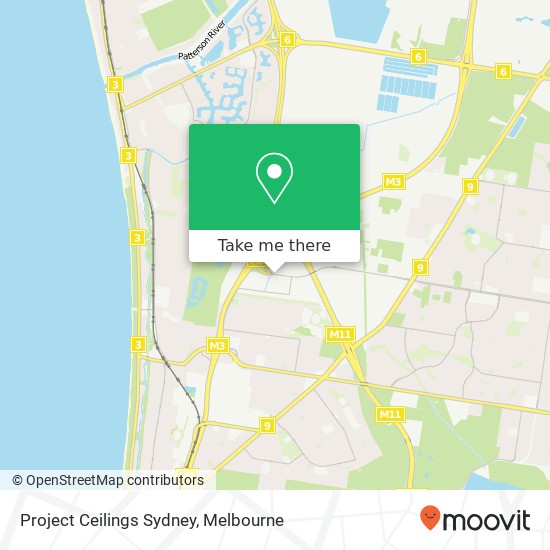 Project Ceilings Sydney map