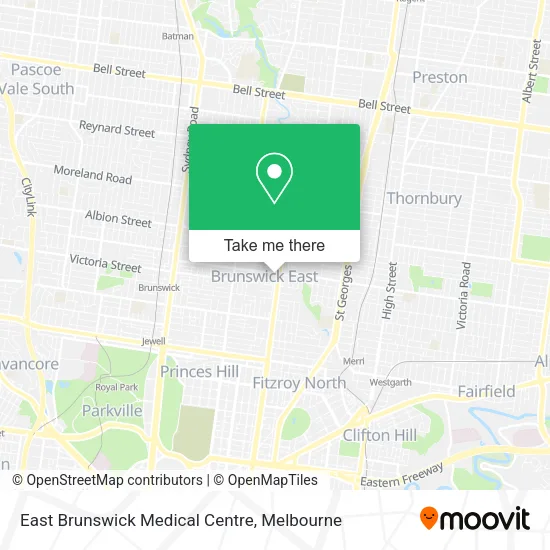 East Brunswick Medical Centre map