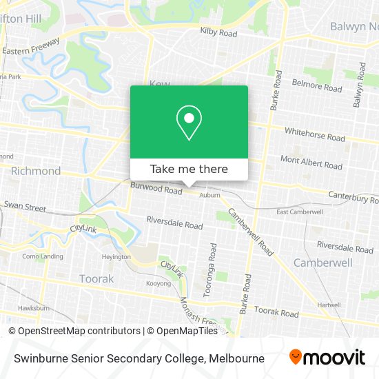 Mapa Swinburne Senior Secondary College