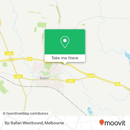 Bp Ballan Westbound map