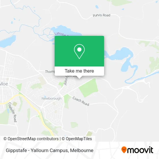 Gippstafe - Yallourn Campus map