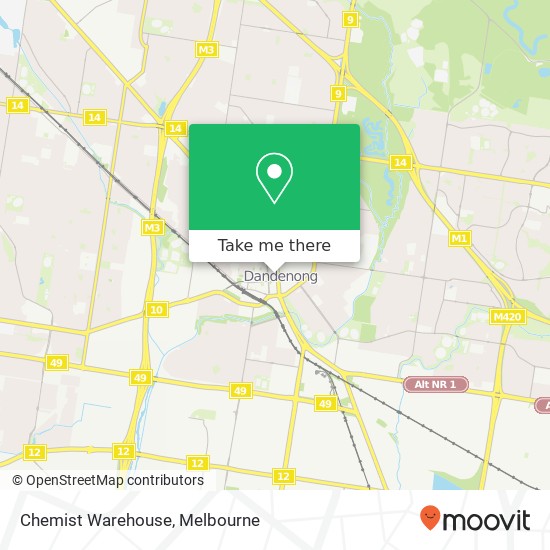 Chemist Warehouse map