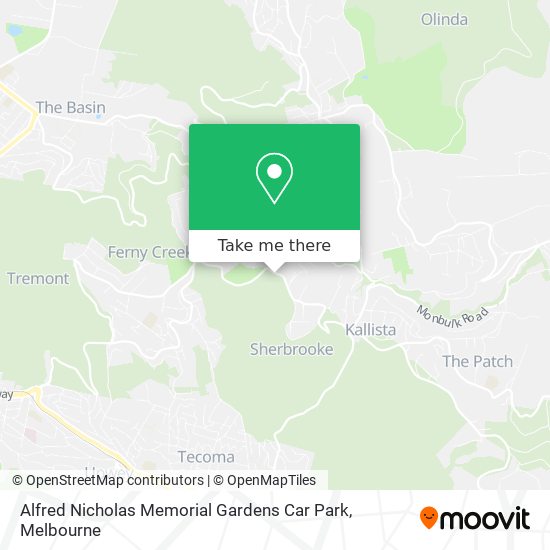 Mapa Alfred Nicholas Memorial Gardens Car Park