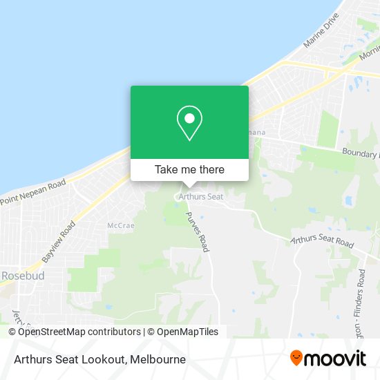 Arthurs Seat Lookout map