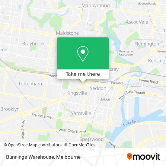 Bunnings Warehouse map