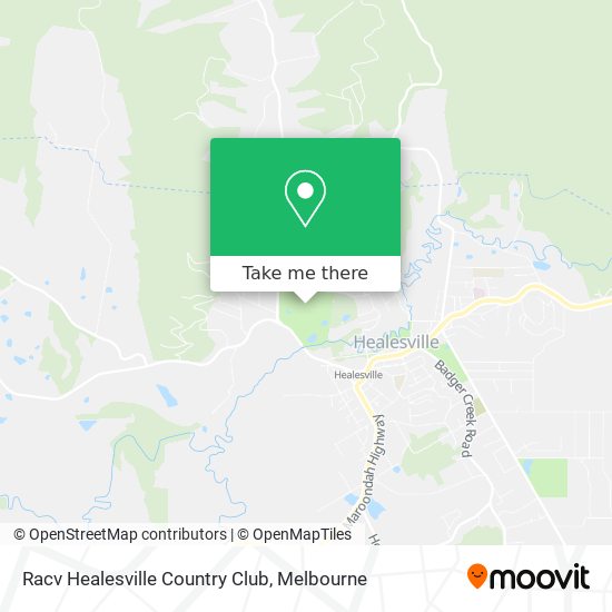 Racv Healesville Country Club map