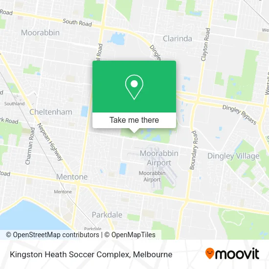 Kingston Heath Soccer Complex map