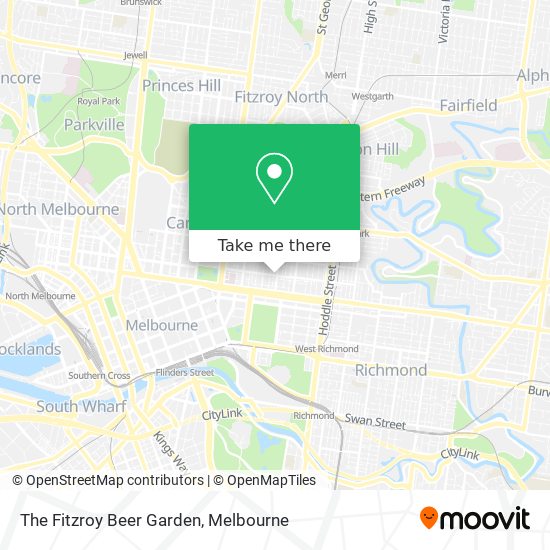 The Fitzroy Beer Garden map