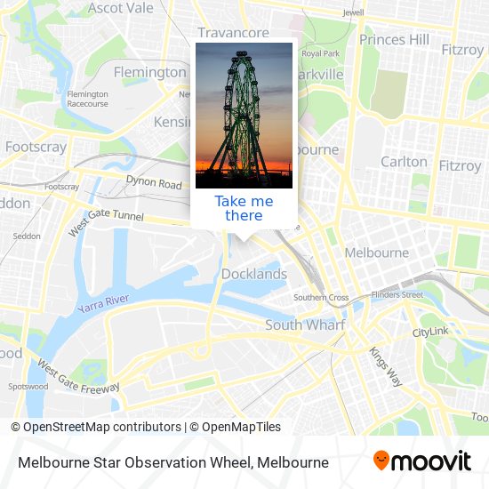 Mapa Melbourne Star Observation Wheel
