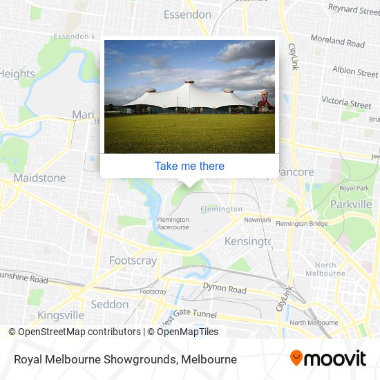 Mapa Royal Melbourne Showgrounds
