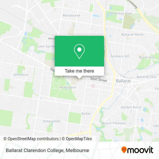 Ballarat Clarendon College map