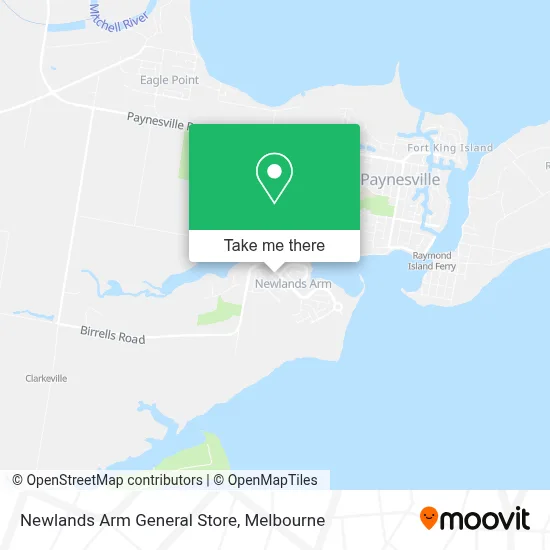 Newlands Arm General Store map