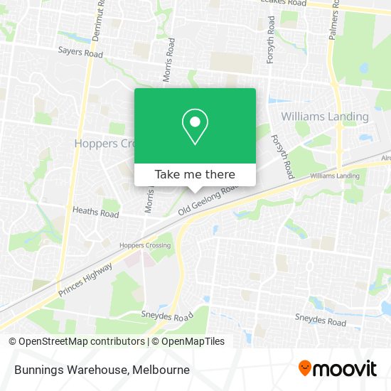 Bunnings Warehouse map