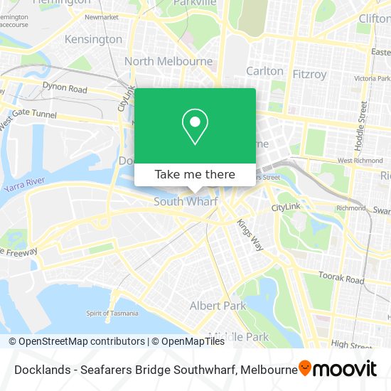 Mapa Docklands - Seafarers Bridge Southwharf