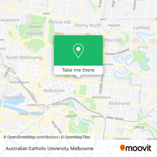 Mapa Australian Catholic University