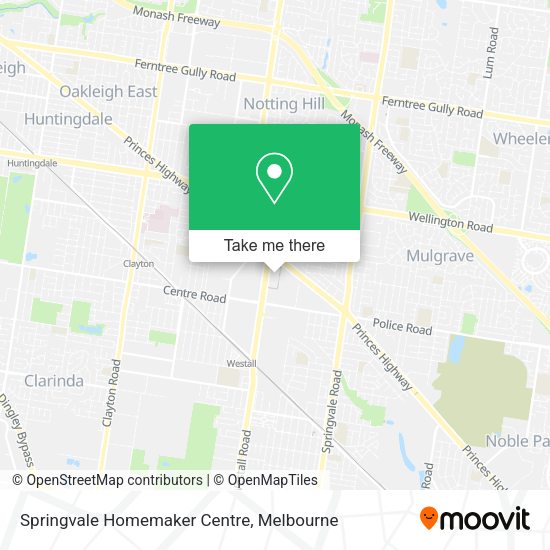 Springvale Homemaker Centre map