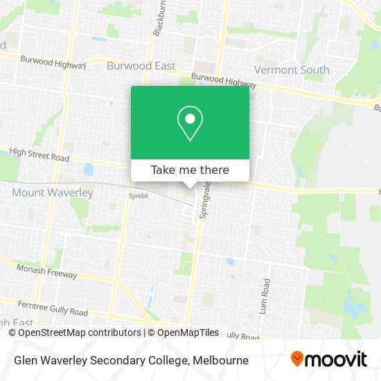 Mapa Glen Waverley Secondary College