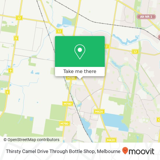 Thirsty Camel Drive Through Bottle Shop map