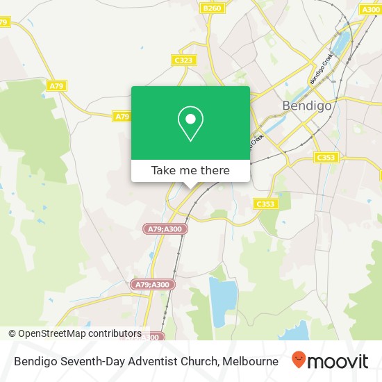 Bendigo Seventh-Day Adventist Church map