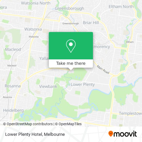 Lower Plenty Hotel map