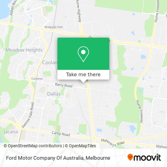 Ford Motor Company Of Australia map