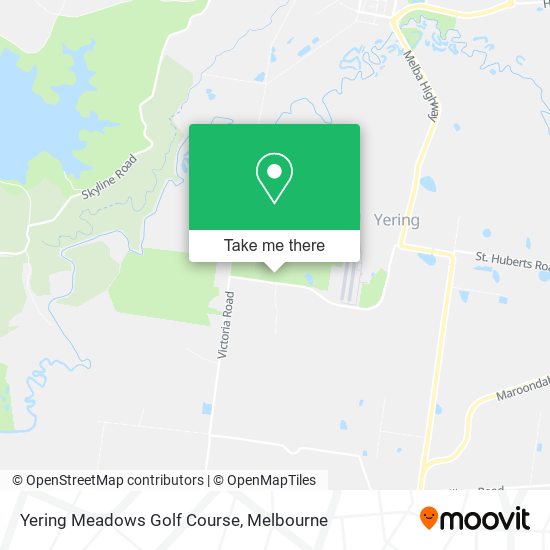 Yering Meadows Golf Course map