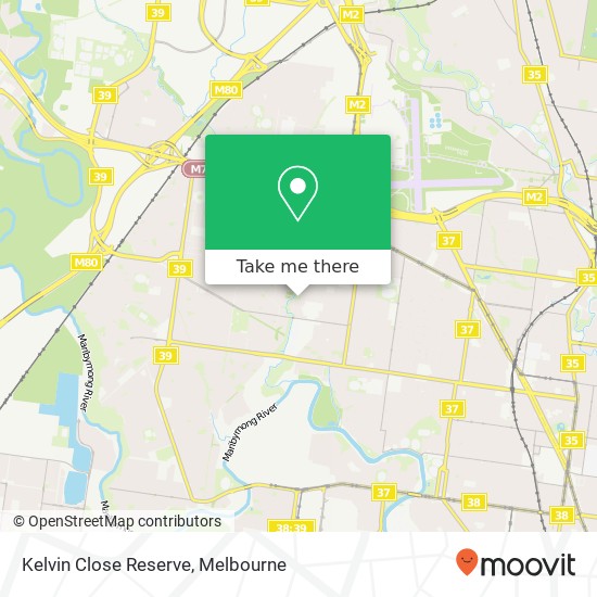 Kelvin Close Reserve map