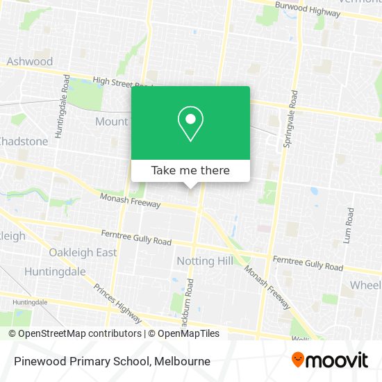 Mapa Pinewood Primary School