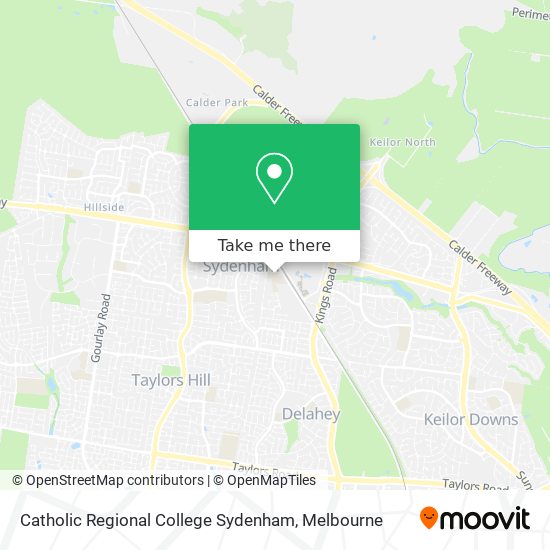 Catholic Regional College Sydenham map