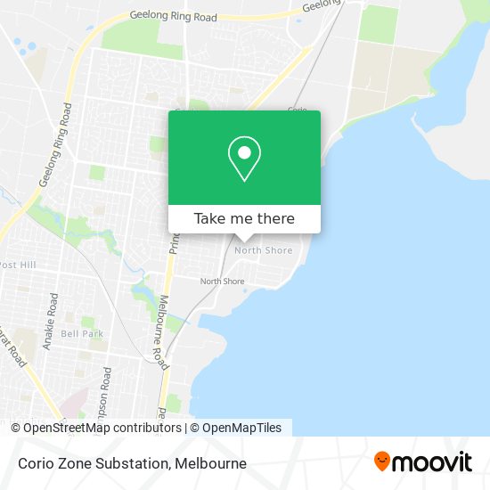 Corio Zone Substation map