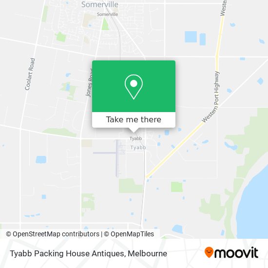 Tyabb Packing House Antiques map