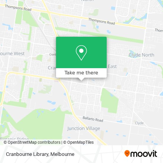 Cranbourne Library map