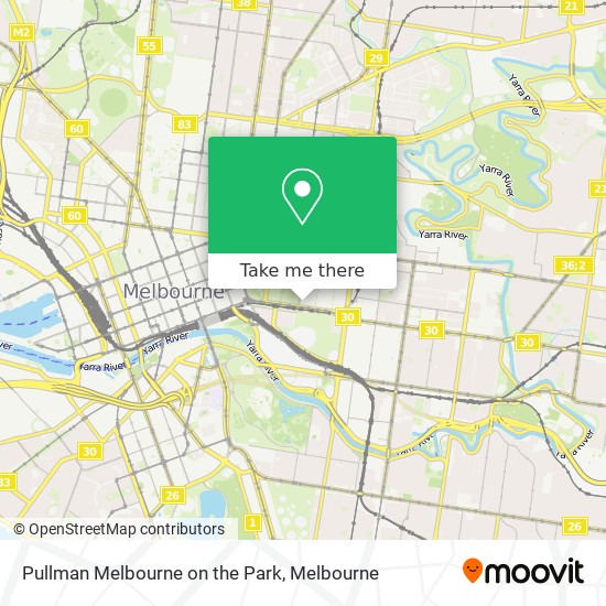 Pullman Melbourne on the Park map