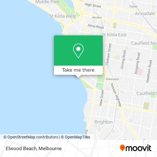 Mapa Elwood Beach