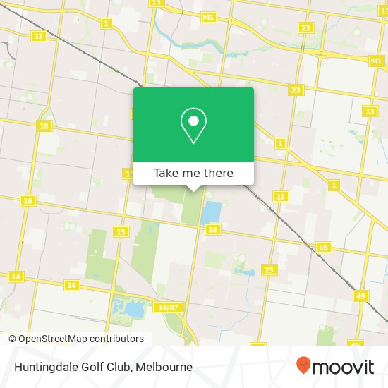 Huntingdale Golf Club map