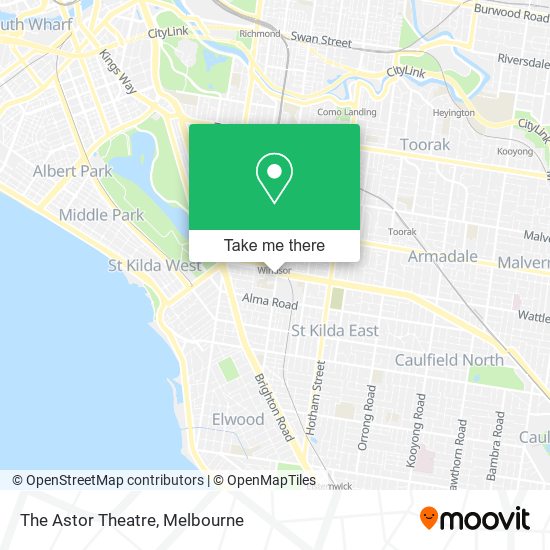 The Astor Theatre map