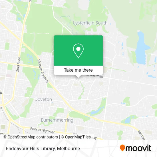Endeavour Hills Library map